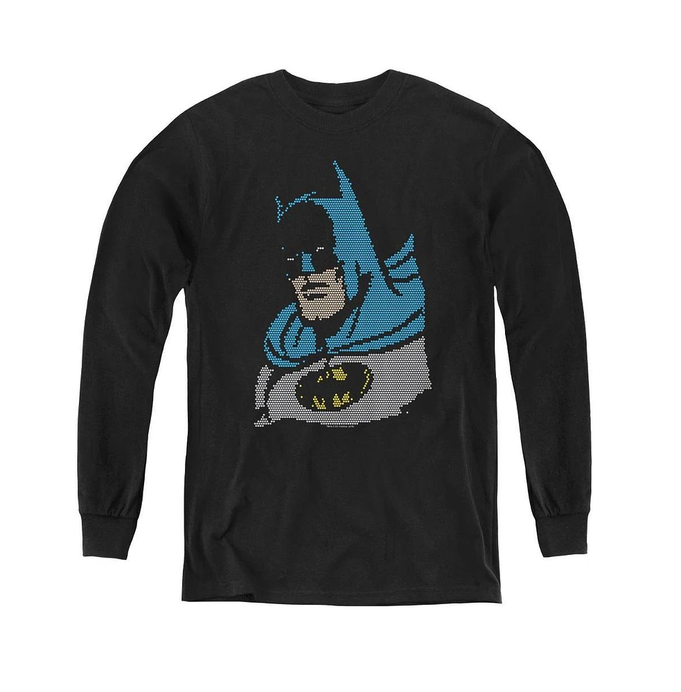 Dc Comics Boys Youth Lite Brite Batman Long Sleeve Sweatshirts