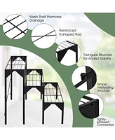 3 Tier Outdoor Metal Heavy Duty Modern for Multiple Plant Display Stand Rack