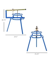 Durhand Motorcycle Tire Changing Stand Durable Steel Machine with Adjustable Bead Popper and Leverage Handle for 16" - 24" Multi Size