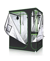 Yescom 60"x48"x80" 2in1 Grow Tent Reflective Mylar Hydroponic Plant Indoor