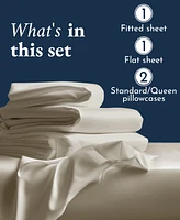 Certified Luxury 100% Egyptian Cotton Sheets, California King Sheet Set, 4 Piece Deep Pocket Bed Sheets Sateen Cooling for Hot Sleepers by