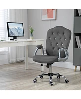 Vinsetto Home Office Chair with Adjustable Height Tilt Function Dark