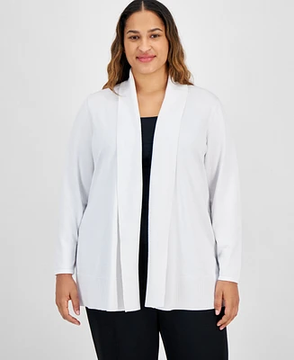 Jm Collection Plus Open-Front Cardigan Sweater, Created for Macy's