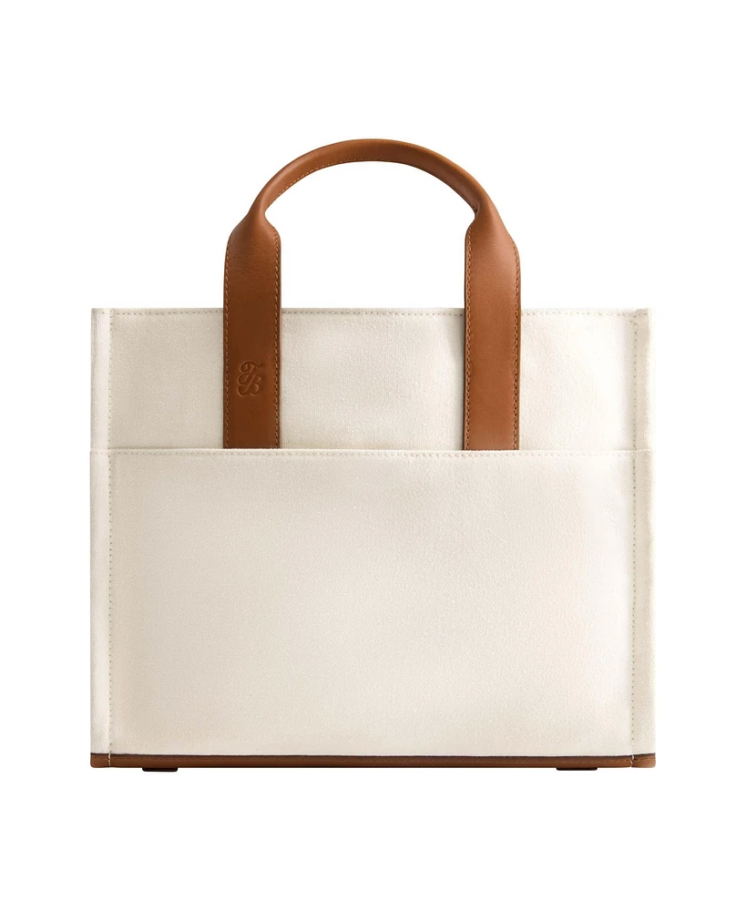 Tommy Bahama Solid Canvas Mediium Tote with Leather Trim