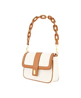 Solid Canvas Flap with Double leather stap.