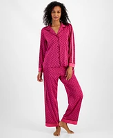 I.n.c. International Concepts Women's 2-Pc. Piped-Trim Satin Pajamas Set, Created for Macy's