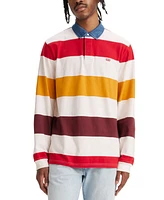 Levi's Men's Relaxed-Fit Long Sleeve Striped Rugby Shirt