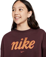 Nike Big Girls Sportswear Club Fleece Crew-Neck Sweatshirt