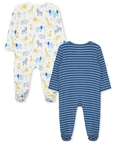 Little Me Baby Boys Jungle Fun Footed Coveralls, 2 Piece Set