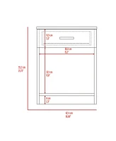 Fm Furniture Pictor Nightstand, One Drawer, Lower Shelf