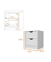 Fm Furniture Dillon 2 Drawers Nightstand