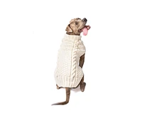 Chilly Dog Cable Knit Natural