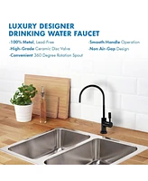 Apec Water Systems Apec Drinking Water Reverse Osmosis Faucet with Non Air Gap in Gloss Black