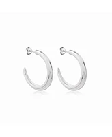 Astor & Orion Crescent Hoops Silver