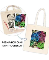 Rosa ROSATalent: Eco-Friendly Cotton Ecobag Coloring Kit – Bright Leaves (220 Gsm, 38x42 cm)