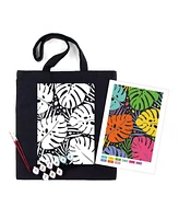 Rosa ROSATalent: Eco-Friendly Cotton Ecobag Coloring Kit – Tropical Leaves (220 Gsm, 38x42 cm)