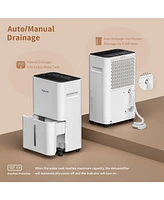 Waykar Fehom 50 Pints Dehumidifier for Home Basements 4,500 Sq.Ft with Drain Hose Timer