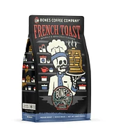 Bones Coffee Company French Toast Flavored Whole Coffee Beans Sweet & Buttery Flavor | 12 oz Medium Roast Arabica Low Acid Coffee | Gourmet Coffee (Wh