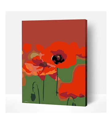 Artwille Paint by Number Kit Poppy Flower - Assorted Pre