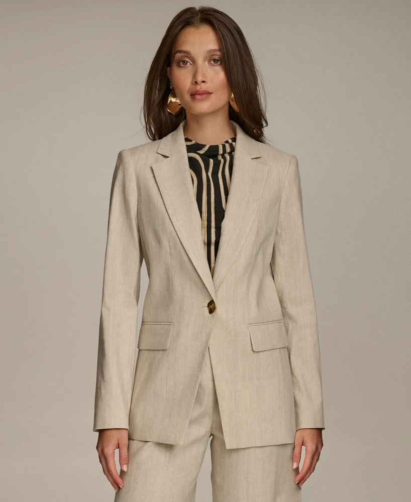 Donna Karan Women's One-Button Long-Sleeve Blazer