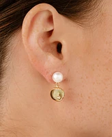 Ettika Small Pebble and Freshwater Pearl Dangle Earrings