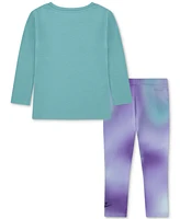 Nike Toddler Girls Long-Sleeve Logo T-Shirt & Printed Leggings, 2 Piece Set