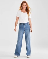 Style & Co Women's High-Rise Wide-Leg Jeans