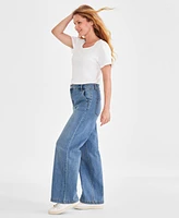 Style & Co Petite High-Rise Wide-Leg Jeans, Created for Macy's