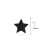 Bling Jewelry Patriotic Rock Star Sparkling Cubic Zirconia Micro Pave Cz Stud Earrings Sterling Silver
