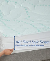 Mattress Pads Twin size, 3-Zone Cooling, Soft, Non-Slip Quilted Mattress Pad Twin Size