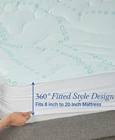 Mattress Pads California King size, 3-Zone Cooling, Soft, Non-Slip Quilted Mattress Pad California King Size, Deep Pocket Fits 8