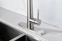 Streamdale Furniture Kitchen Faucet With Pull Down Sprayer Brushed Nickel, High Arc Single Handle