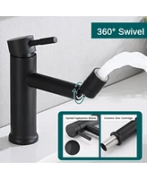 Streamdale Furniture Matte Bathroom Faucet For 2 Mode Faucet For Bathroom Sink With 360 Rotating Aerator