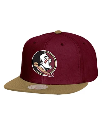 Mitchell & Ness Men's Garnet/Gold Florida State Seminoles 2-Tone 2.0 Snapback Hat