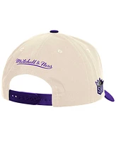 Mitchell & Ness Men's Cream Sacramento Kings Game On Two-Tone Pro Crown Adjustable Hat