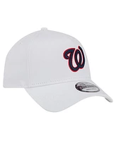 New Era Men's White Washington Nationals Tc A-Frame 9FORTY Adjustable Hat