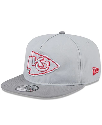 New Era Men's Gray Kansas City Chiefs 2024 Nfl Training Camp Golfer Snapback Hat