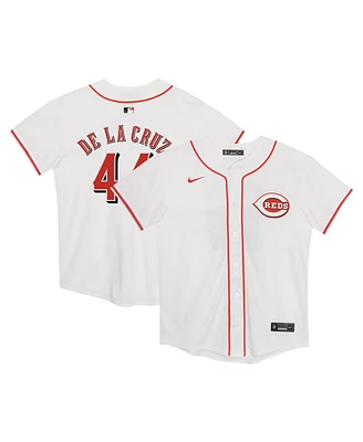 Nike Preschool Elly De La Cruz White Cincinnati Reds Home Game Jersey