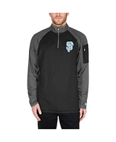 New Era Men's Black San Francisco Giants Father's Day Raglan Quarter-Zip Top