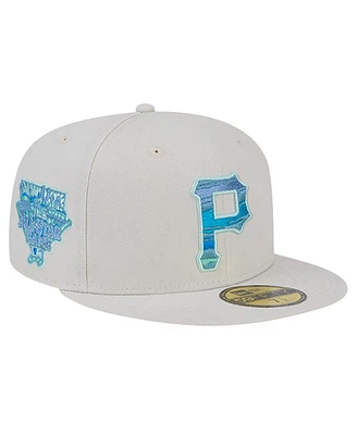 New Era Men's Khaki Pittsburgh Pirates Stone Mist 59FIFTY Fitted Hat