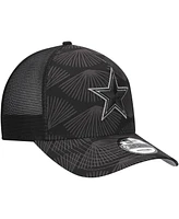 New Era Men's Black Dallas Cowboys Agave Trucker 9FORTY Adjustable Hat