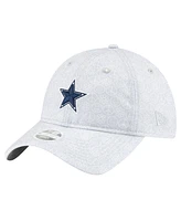 New Era Women's Silver Dallas Cowboys Smiley 9TWENTY Adjustable Hat