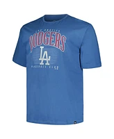 '47 Brand Men's Royal Los Angeles Dodgers Big Tall Double Header T-Shirt