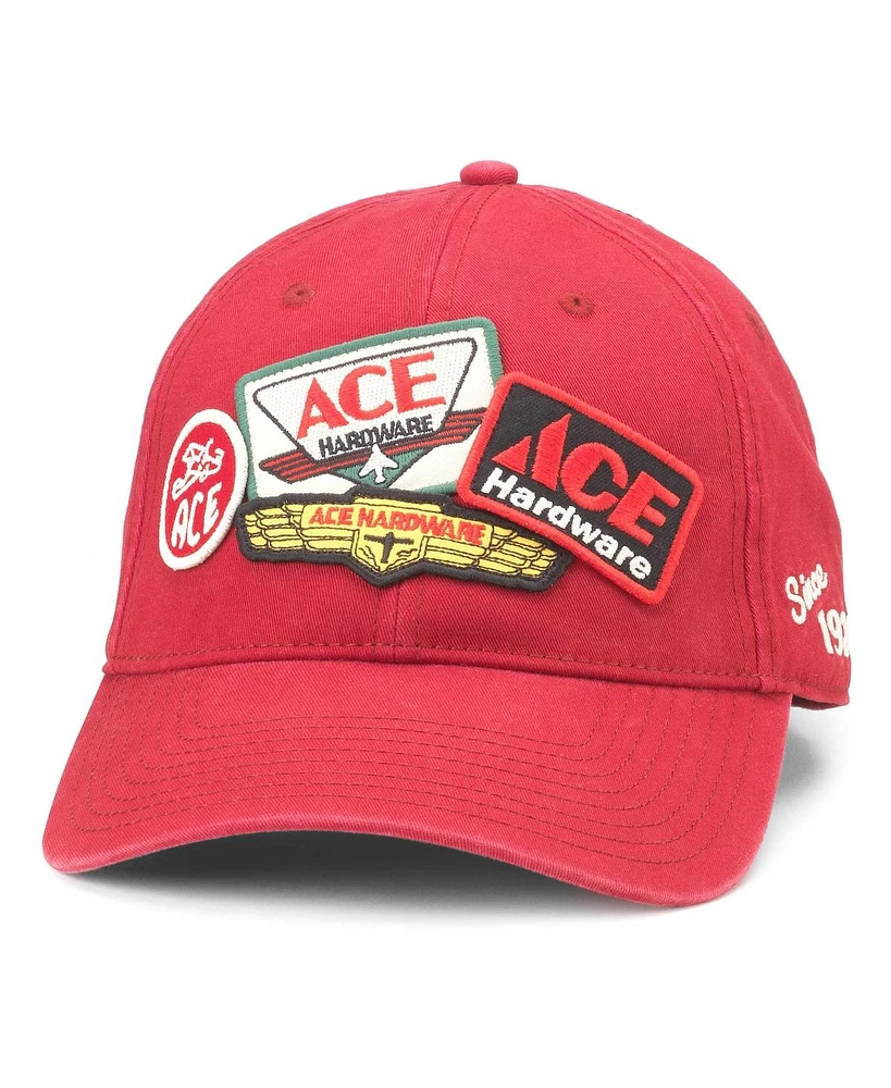 American Needle Men's Red Ace Hardware Iconic Adjustable Hat