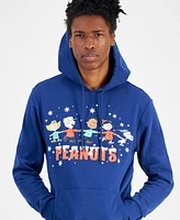 Hybrid Men's Peanuts Holiday Skating Regular-Fit Printed Fleece Hoodie