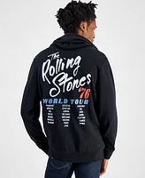 Hybrid Men's Rolling Stones '76 Tour Regular-Fit Printed Fleece Hoodie