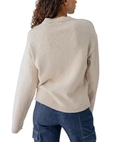 Sanctuary Women's Chill Vibes Cotton V-Neck Pullover Sweater