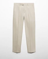 Mango Men's Slim-Fit Cotton Pleated Pants