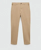 Mango Men's Cotton Tapered Crop Pants