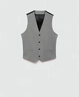 Mango Men's Super Slim-Fit Stretch Fabric Suit Vest